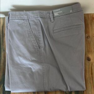 Men's Talbots Gray Chino Pants Size 12 NWT